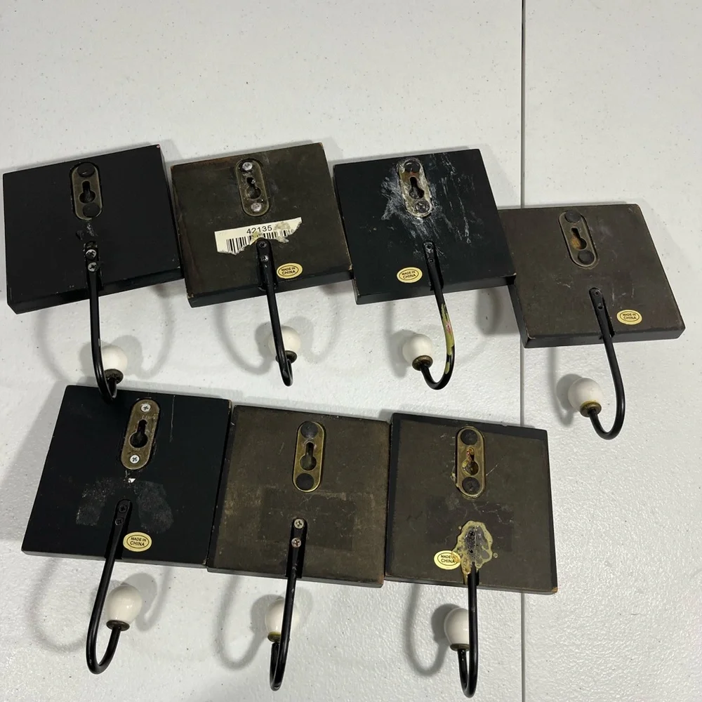 VINTAGE COFFEE THEMED WALL HOOKS